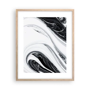 Poster in einem Rahmen aus heller Eiche - Kombination aus Gegensätzen - 40x50 cm