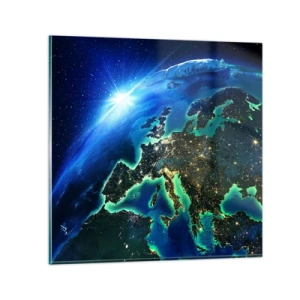 Glasbild - Bild auf glas - Funkelndes Europa - 50x50 cm