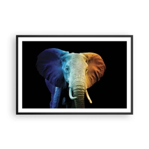 Poster in einem schwarzem Rahmen - Exzentrisch, kein Verrückter - 91x61 cm