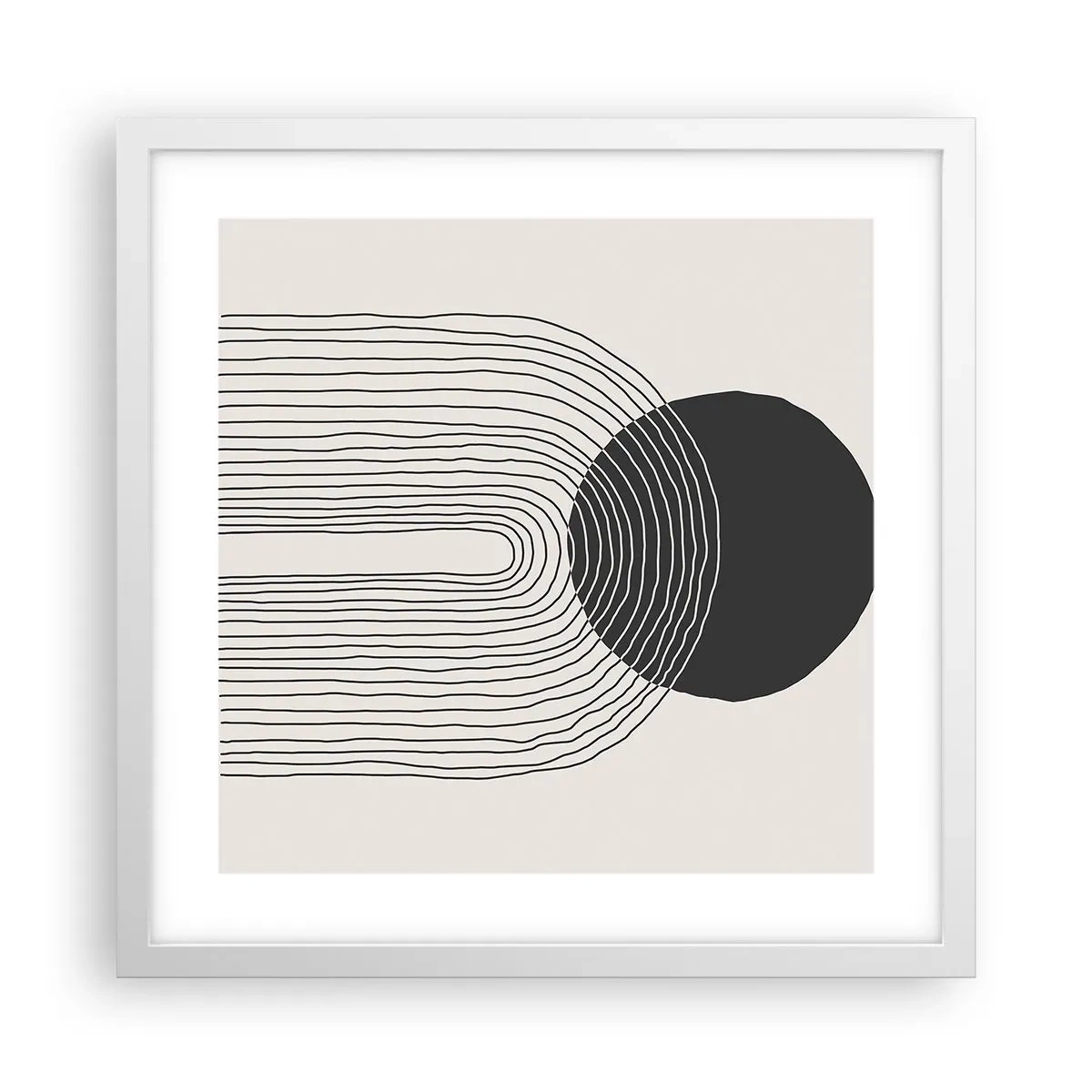 Poster in einem weißen Rahmen - Zittern und Vertrauen - 40x40 cm