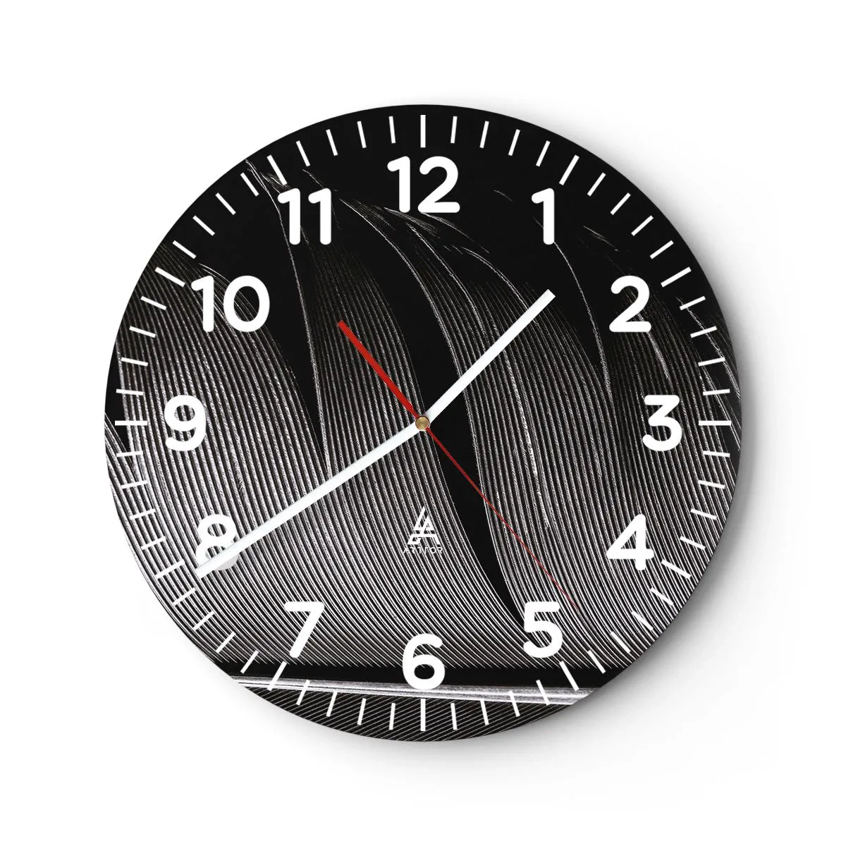 Wanduhr - Glasuhr - Stift – ein wunderbares Design - 40x40 cm