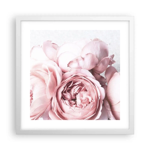 Poster in einem weißen Rahmen - Für Romantiker - 40x40 cm