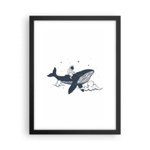 Poster in einem schwarzem Rahmen - Weltraumabenteuer - 30x40 cm