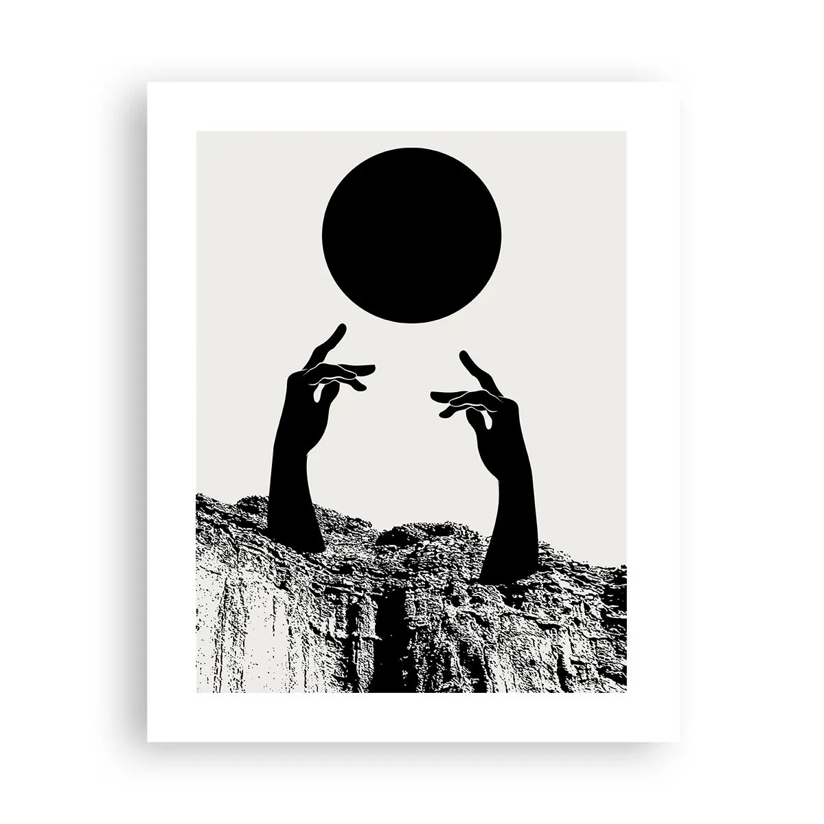 Poster - Surrealistische Komposition: die Sonne und der Rest - 40x50 cm