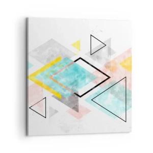 Bild auf Leinwand - Leinwandbild - Geometrisches Spiel - 60x60 cm