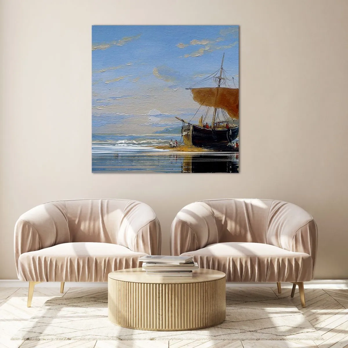 Glasbild - Bild auf glas - Wasser, Land, Luft - 70x70 cm