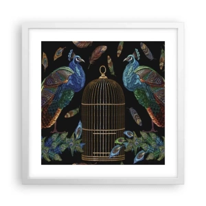 Poster in einem weißen Rahmen - In königlichen Gewändern - 40x40 cm