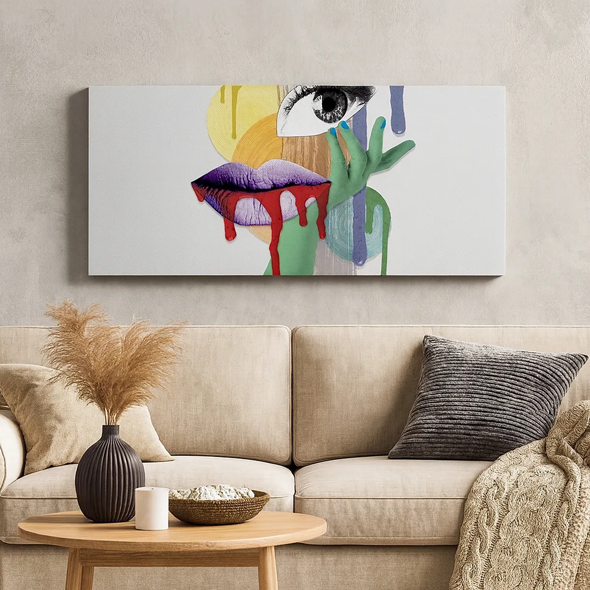 Bild auf Leinwand - Leinwandbild - Ein dekonstruiertes Porträt - 30x30 cm