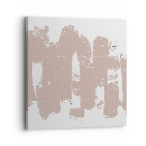 Bild auf Leinwand - Leinwandbild - Abstraktion in zartem Rosa - 30x30 cm