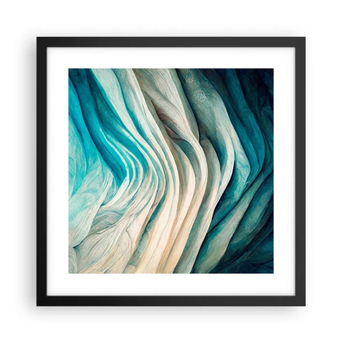 Poster in einem schwarzem Rahmen - Blaue Unersättlichkeit - 40x40 cm