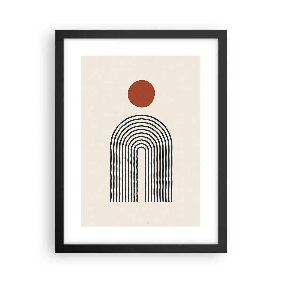 Poster in einem schwarzem Rahmen - Magnetismus von Formen und Farben - 30x40 cm
