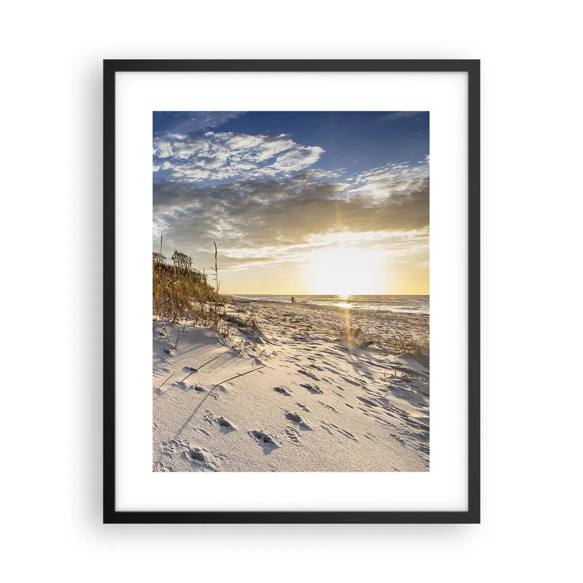 Poster in einem schwarzem Rahmen - Einladung zu einem Spaziergang - 40x50 cm