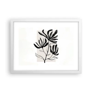 Poster in einem weißen Rahmen - Skizze für das Herbarium - 40x30 cm