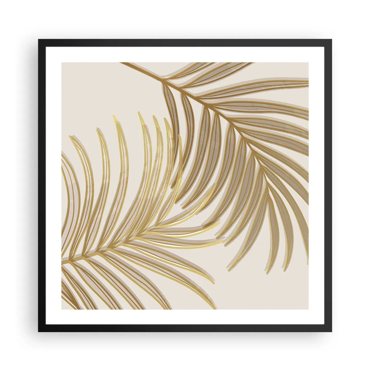 Poster in einem schwarzem Rahmen - Goldene Palme! - 60x60 cm