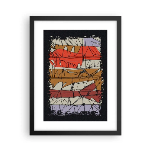 Poster in einem schwarzem Rahmen - Spontane Komposition - 30x40 cm