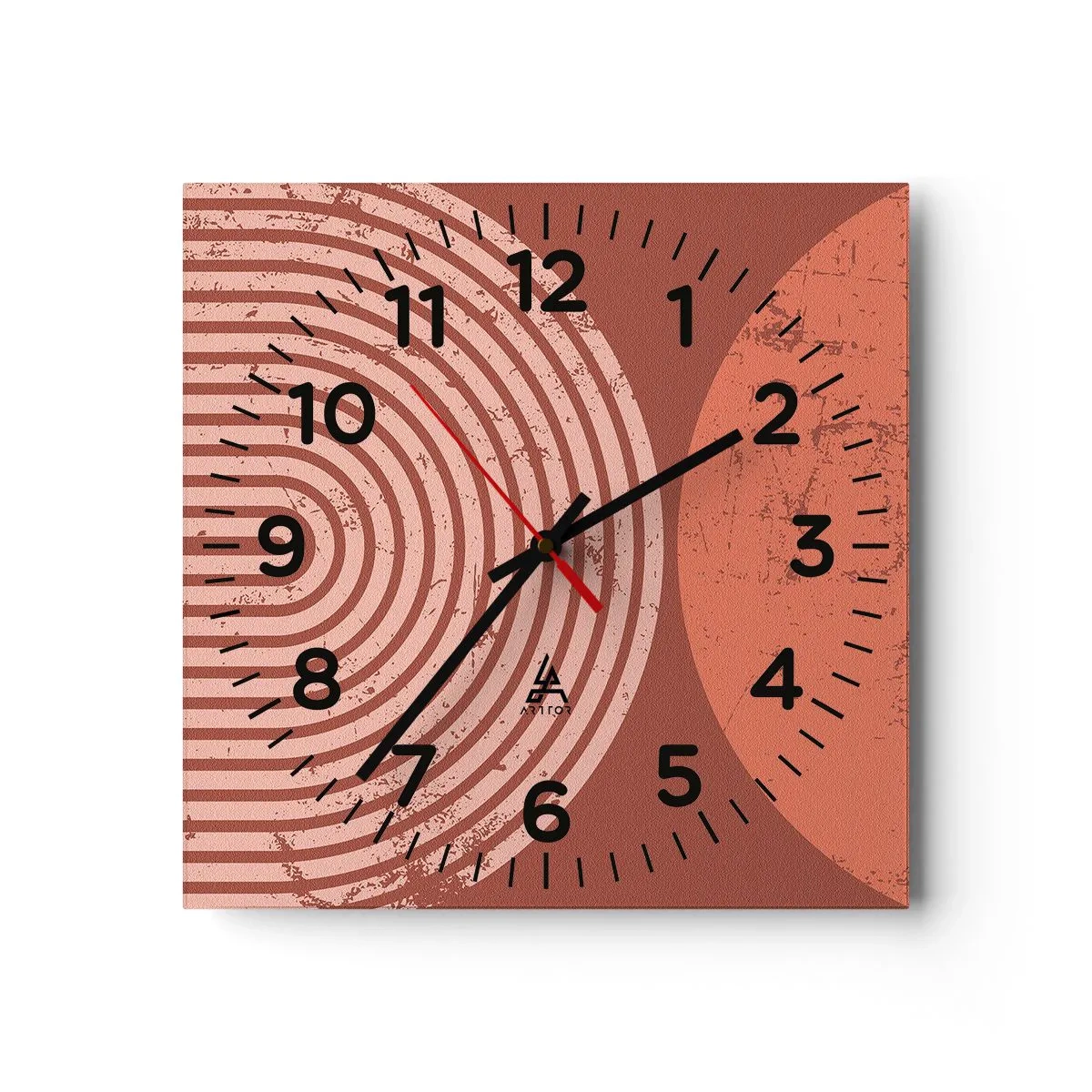 Wanduhr - Glasuhr - Enge Beziehung - 40x40 cm