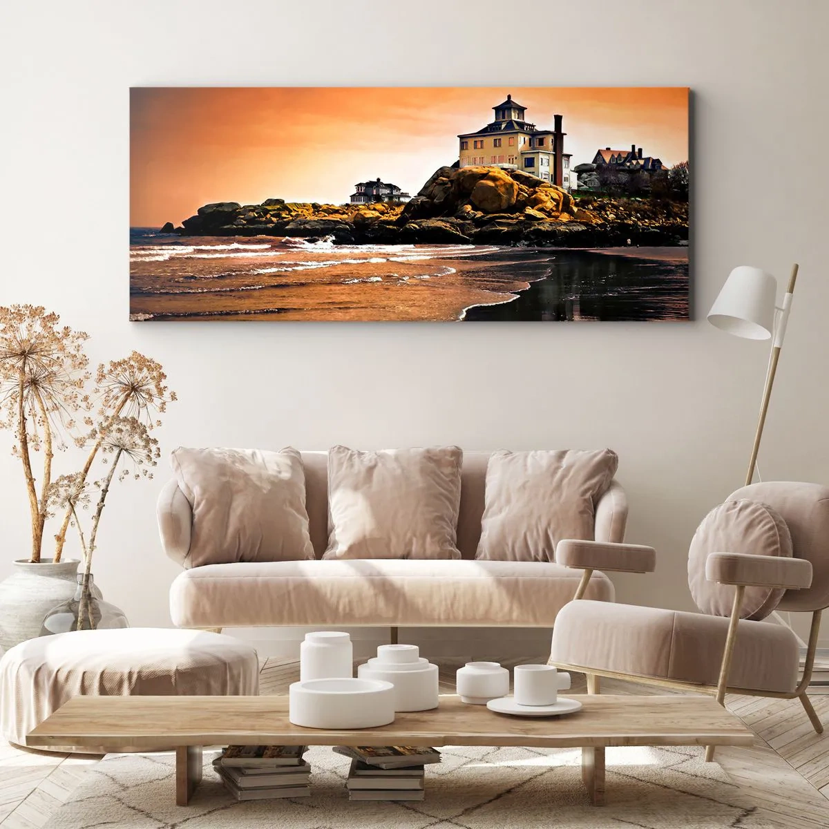 Bild auf Leinwand - Leinwandbild - Eleganz der Westküste - 100x40 cm
