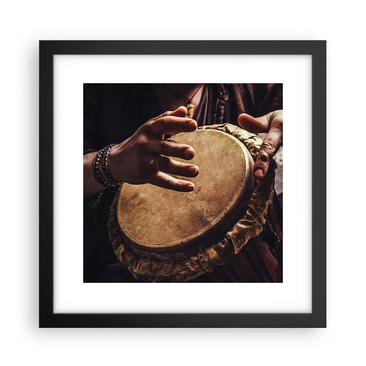 Poster in einem schwarzem Rahmen - Im Rhythmus des Herzens - 30x30 cm