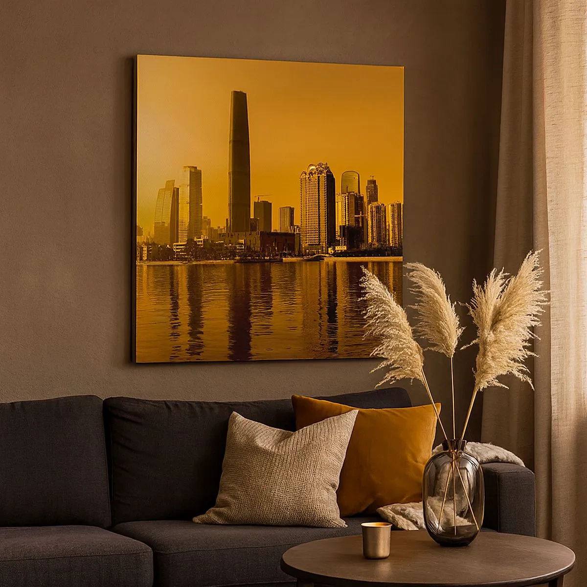 Bild auf Leinwand - Leinwandbild - Die goldene Stadt - 30x30 cm