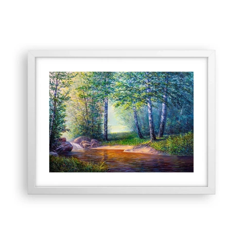 Poster in einem weißen Rahmen - Idyllische Landschaft - 40x30 cm