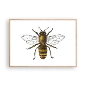 Poster in einem Rahmen aus heller Eiche - Schön und gut - 100x70 cm