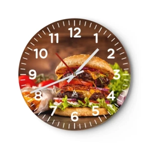 Wanduhr - Glasuhr - Die verbotene Frucht - 30x30 cm