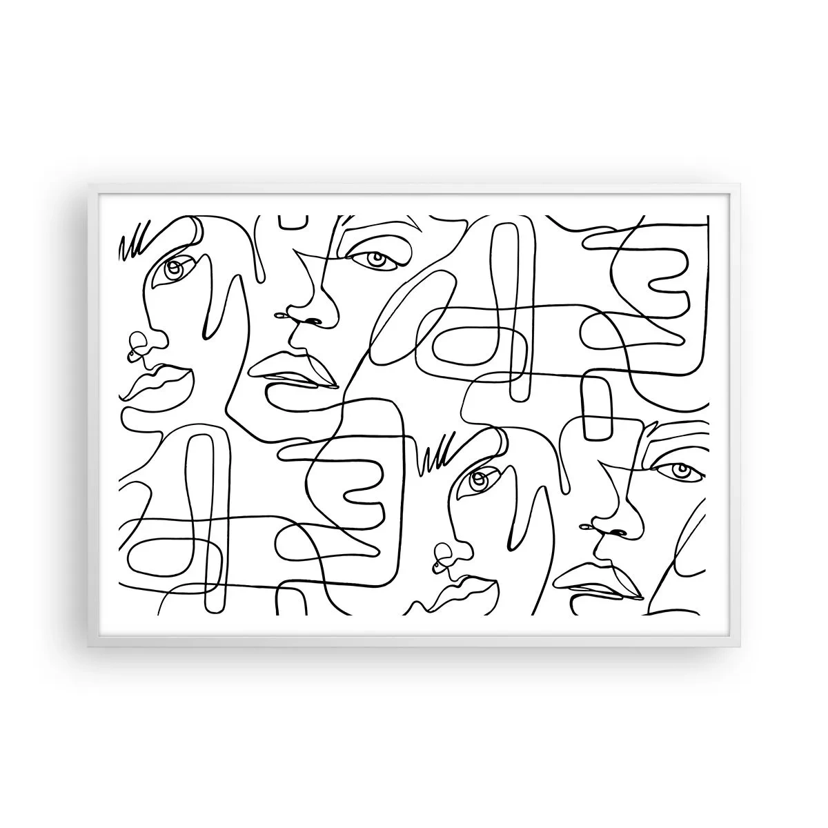 Poster in einem weißen Rahmen - In verworrenen Gefühlen - 100x70 cm