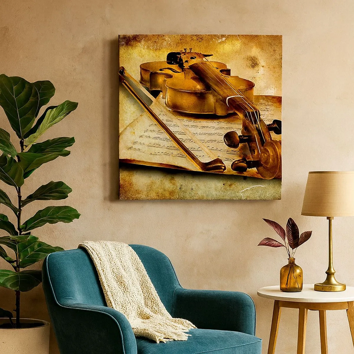 Bild auf Leinwand - Leinwandbild - Ein Virtuose dringend benötigt - 30x30 cm