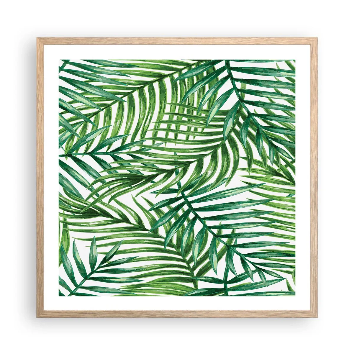 Poster in einem Rahmen aus heller Eiche - Unter dem grünen Baldachin - 60x60 cm