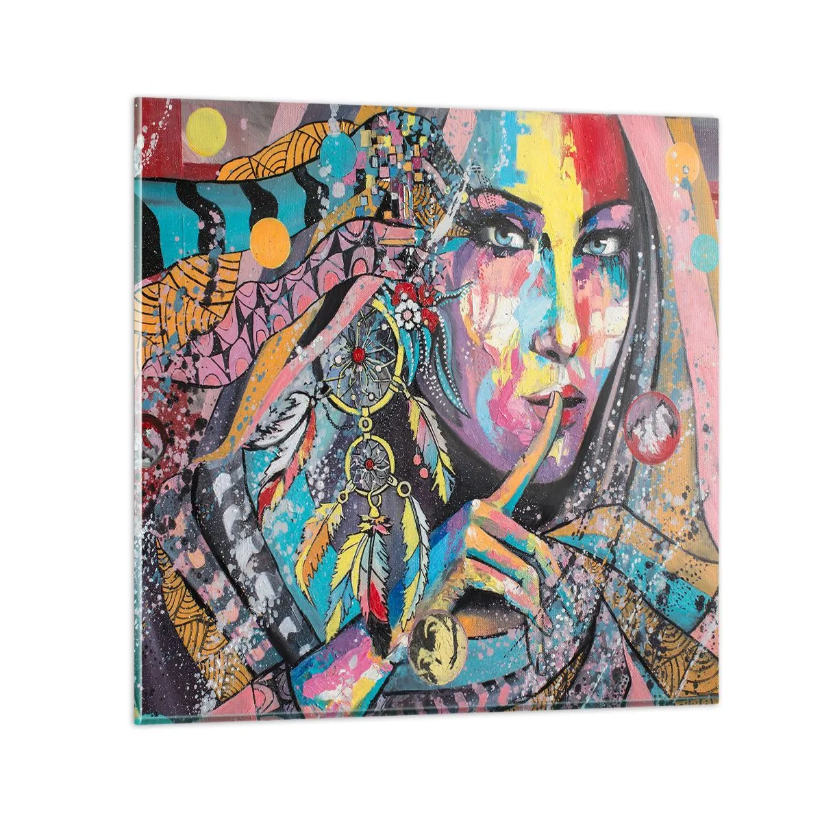 Glasbild - Bild auf glas - Sei still, bis du verstehst - 30x30 cm