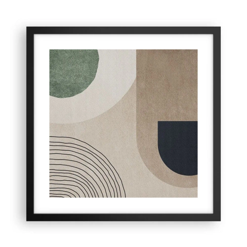 Poster in einem schwarzem Rahmen - Sanftheit des Ovals - 40x40 cm