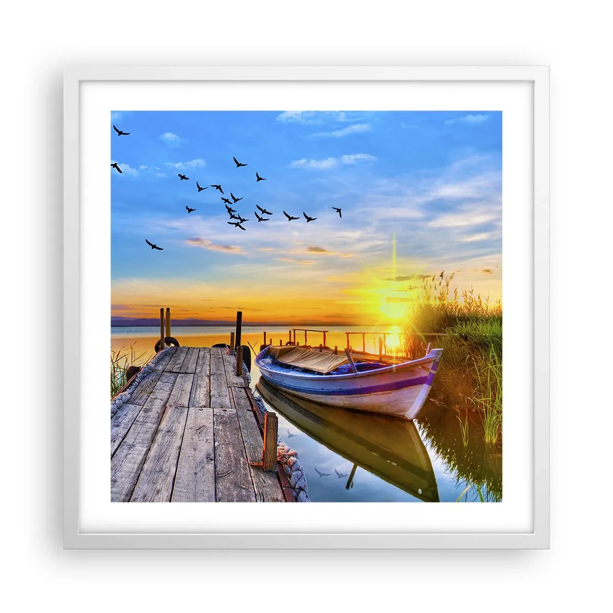 Poster in einem weißen Rahmen - Bis morgen - 50x50 cm