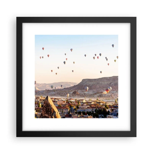 Poster in einem schwarzem Rahmen - Wie Schiffe am Himmel - 30x30 cm