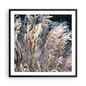 Poster in einem schwarzem Rahmen - Gekleidet mit Frost - 60x60 cm
