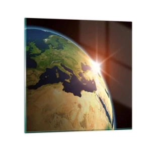 Glasbild - Bild auf glas - Sonnenaufgang - 70x70 cm