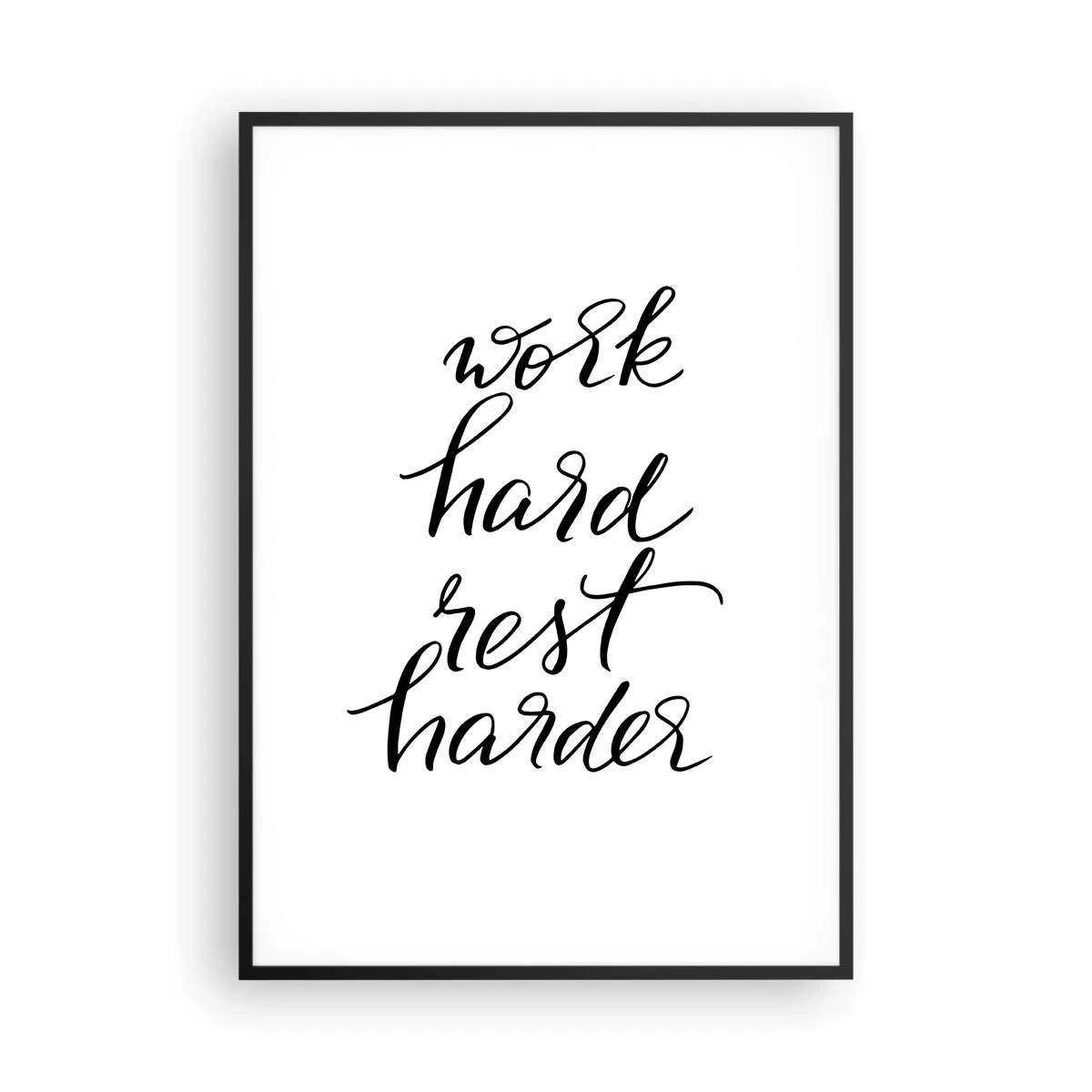 Poster in einem schwarzem Rahmen - Lebensbalance - 70x100 cm