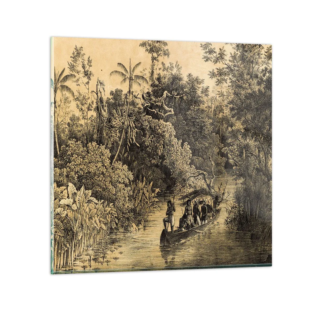 Glasbild - Bild auf glas - Expedition zur Quelle - 60x60 cm