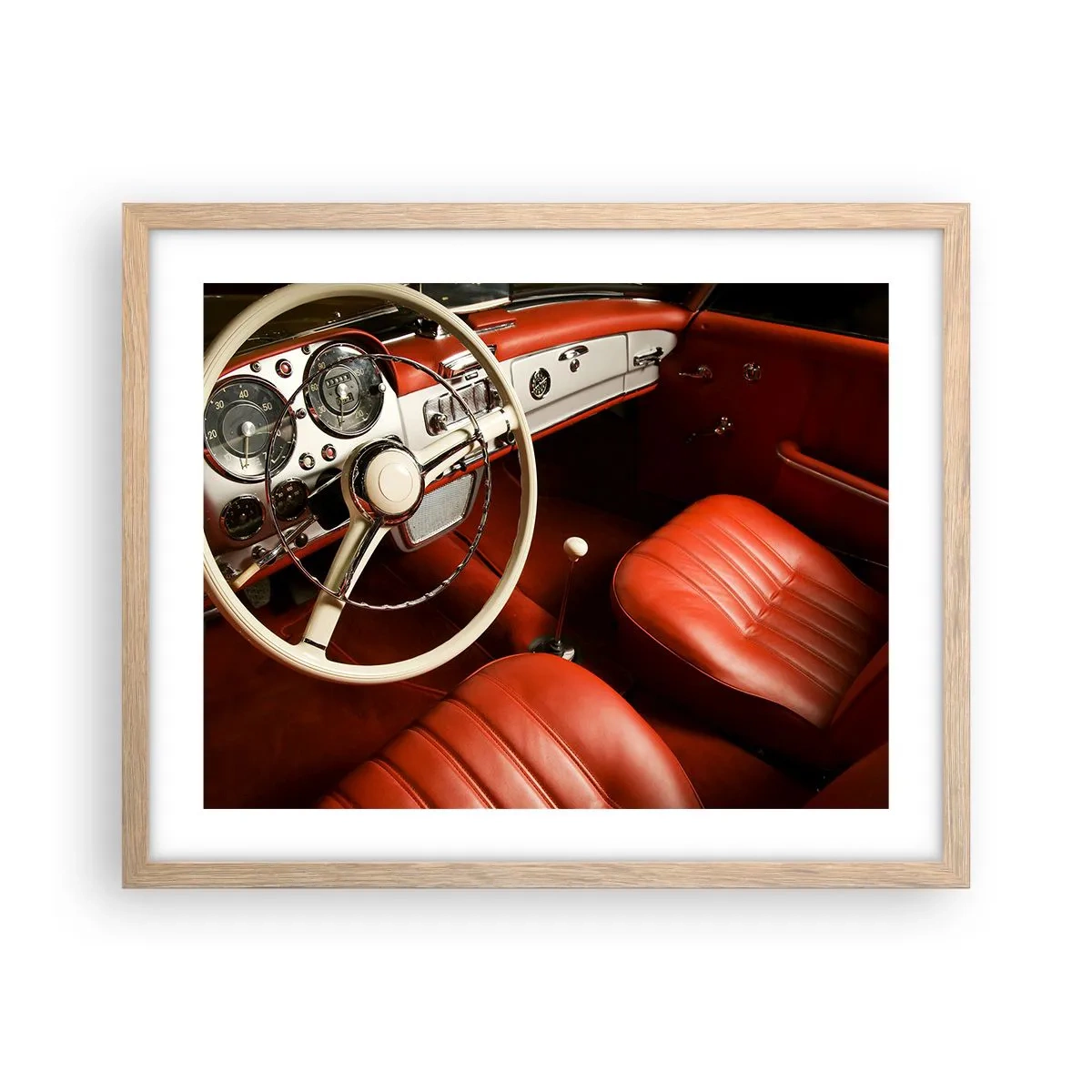 Poster in einem Rahmen aus heller Eiche - Luxus im Vintagestil - 50x40 cm
