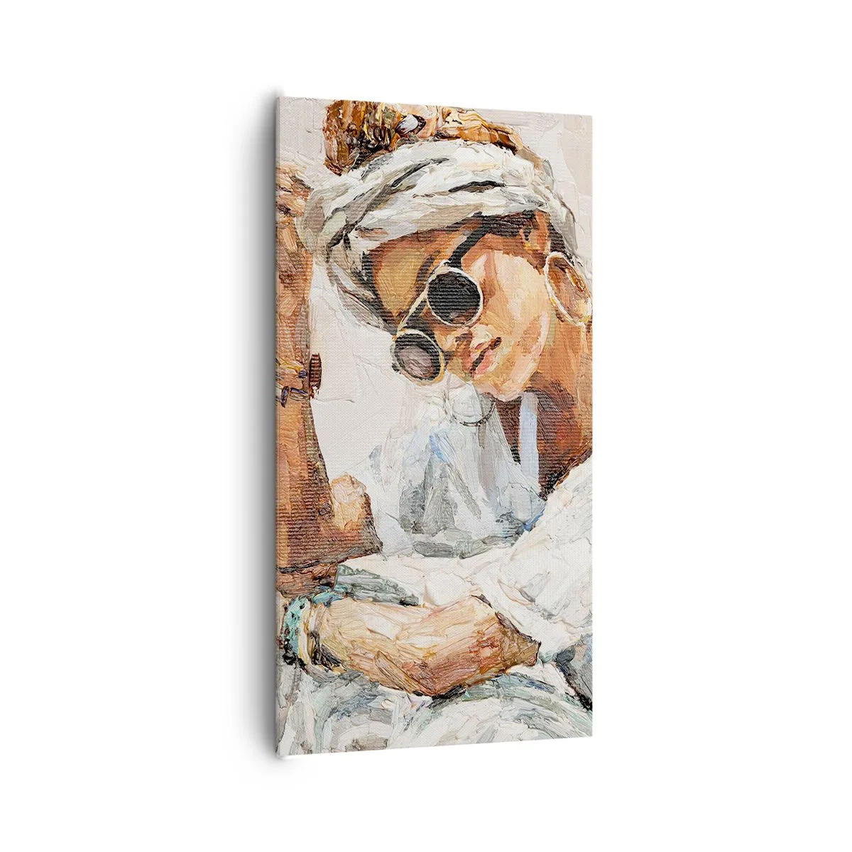 Bild auf Leinwand - Leinwandbild - Porträt in voller Sonne - 65x120 cm