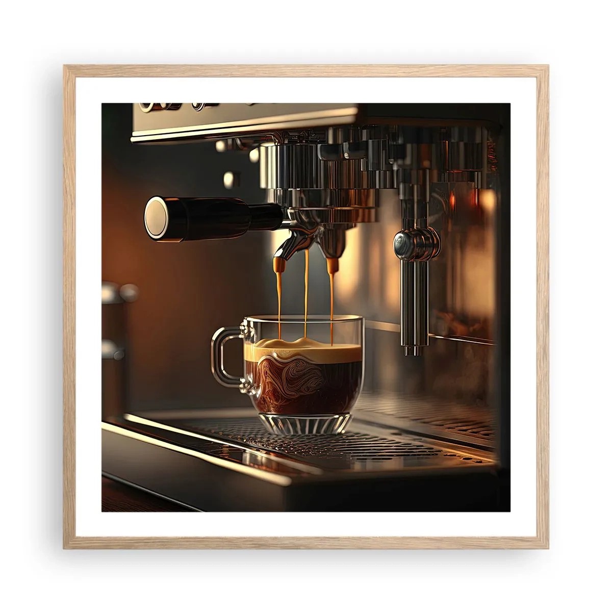 Poster in einem Rahmen aus heller Eiche - Sinnliche Mischung - 60x60 cm