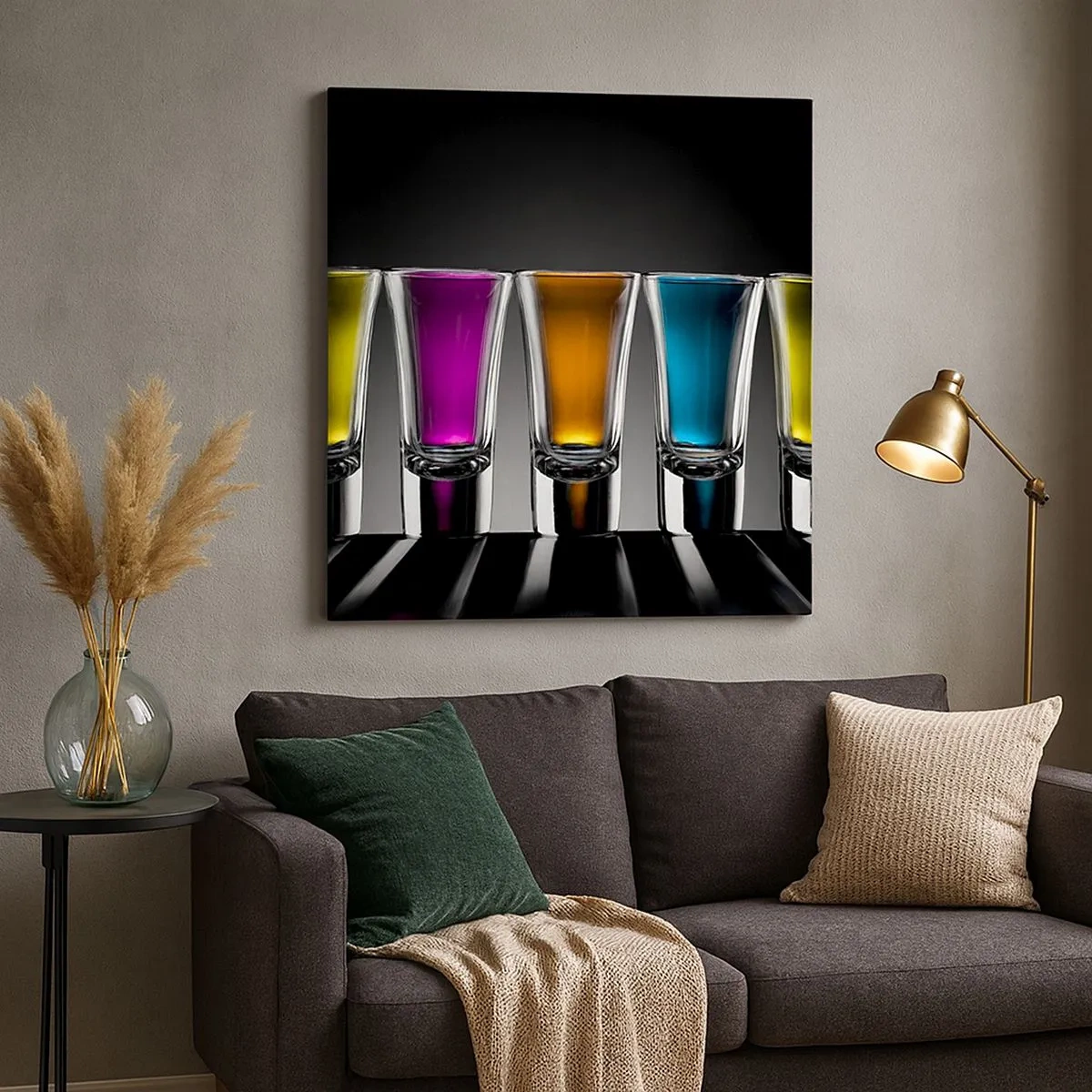 Bild auf Leinwand - Leinwandbild - Die Farben der Freude - 30x30 cm