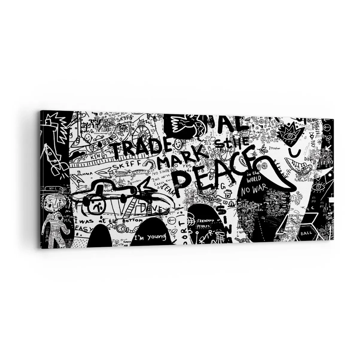 Bild auf Leinwand - Leinwandbild - Reiche Straßenwelt - 100x40 cm