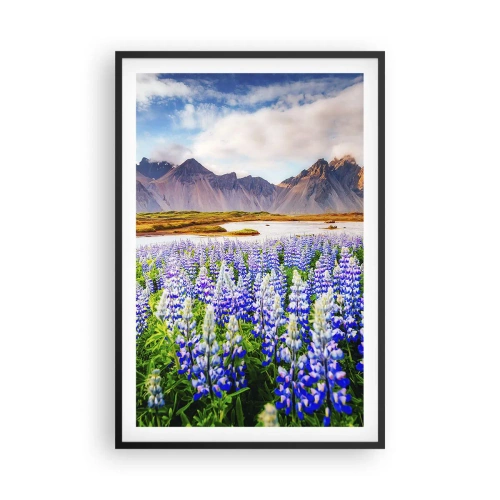 Poster in einem schwarzem Rahmen - Kraft und Strenge neben Sanftmut - 61x91 cm