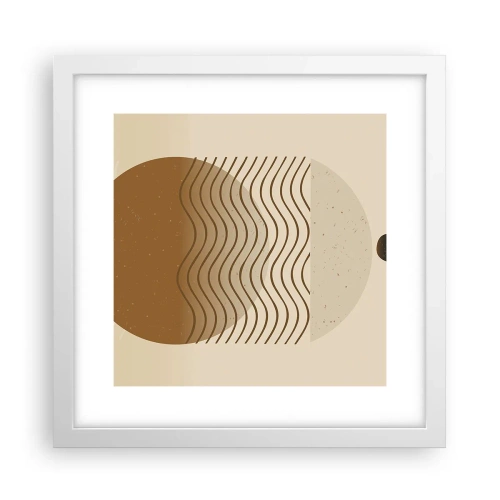 Poster in einem weißen Rahmen - Zur Entstehung geometrischer Figuren - 30x30 cm