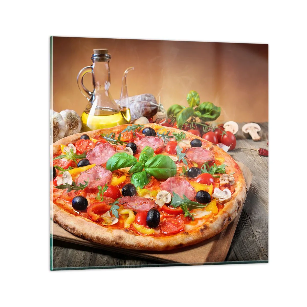 Glasbild - Bild auf glas - Mit echtem italienischem Flair - 40x40 cm