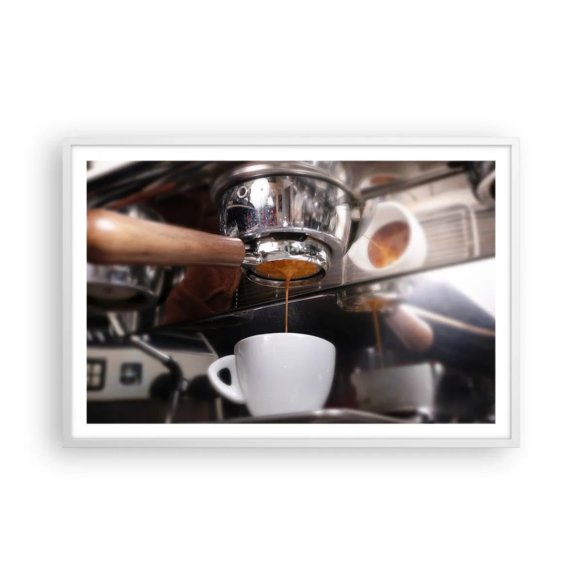 Poster in einem weißen Rahmen - Gute Zeit des Tages - 91x61 cm