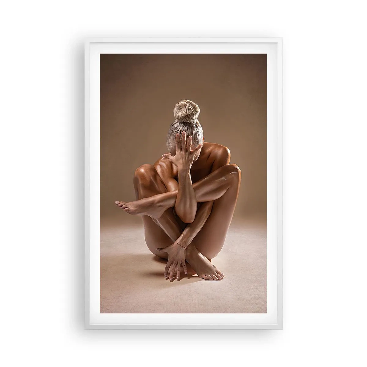 Poster in einem weißen Rahmen - Die Einheit von Körper und Geist - 61x91 cm