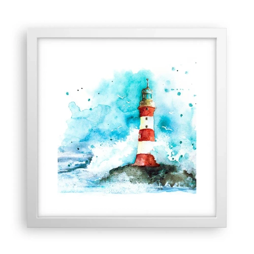 Poster in einem weißen Rahmen - Einheit der Elemente - 30x30 cm