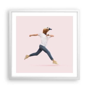 Poster in einem weißen Rahmen - Eine Prise Absurdität - 50x50 cm