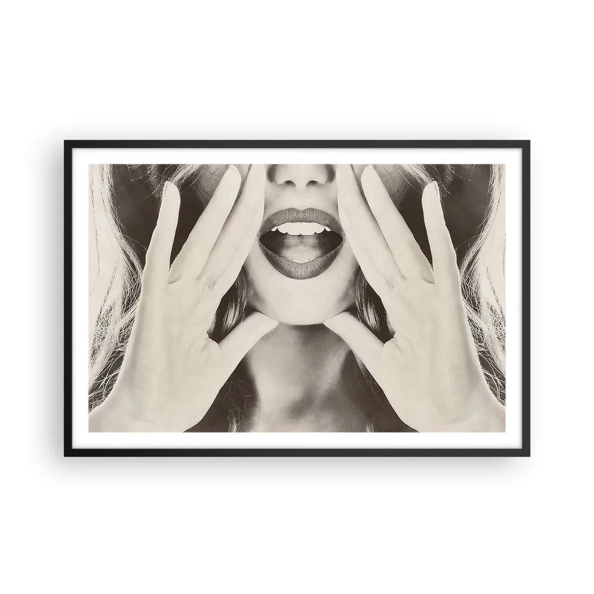 Poster in einem schwarzem Rahmen - Ich komme schon! - 91x61 cm